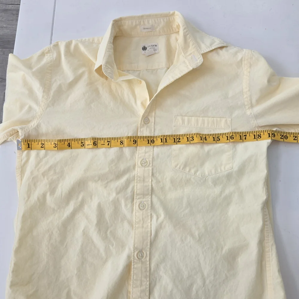 Men's J Crew Yellow Button-Up Shirt S